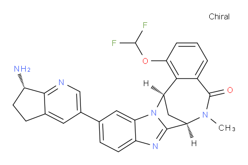 (7R,14R)-11-[(7S)-7-amino-6,7-dihydro-5H-cyclopenta[b]pyridin-3-yl]-1-(difluoromethoxy)-6,7-dihydro-6-methyl-7,14-Methanobenzimidazo[1,2-b][2,5]benzodiazocin-5(14H)--one