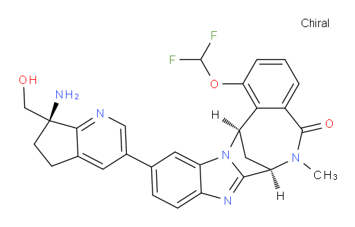 (7R,14R)-11-[(7R)-7-amino-6,7-dihydro-7-(hydroxymethyl)-5H-cyclopenta[b]pyridin-3-yl]-1-(difluoromethoxy)-6,7-dihydro-6-methyl-7,14-Methanobenzimidazo[1,2-b][2,5]benzodiazocin-5(14H)--one