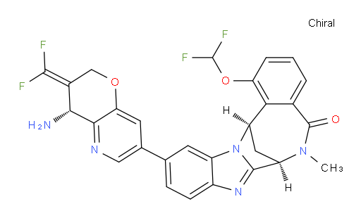 (7R,14R)-11-[(4R)-4-amino-3-(difluoromethylene)-3,4-dihydro-2H-pyrano[3,2-b]pyridin-7-yl]-1-(difluoromethoxy)-6,7-dihydro-6-methyl-7,14-Methanobenzimidazo[1,2-b][2,5]benzodiazocin-5(14H)--one