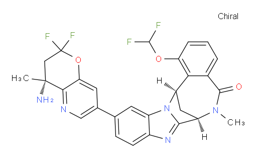 (7R,14R)-11-[(4R)-4-amino-2,2-difluoro-3,4-dihydro-4-methyl-2H-pyrano[3,2-b]pyridin-7-yl]-1-(difluoromethoxy)-6,7-dihydro-6-methyl-7,14-Methanobenzimidazo[1,2-b][2,5]benzodiazocin-5(14H)--one