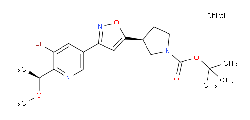 (S)-tert-butyl 3-(3-(5-bromo-6-((S)-1-methoxyethyl)pyridin-3-yl)isoxazol-5-yl)pyrrolidine-1-carboxylate