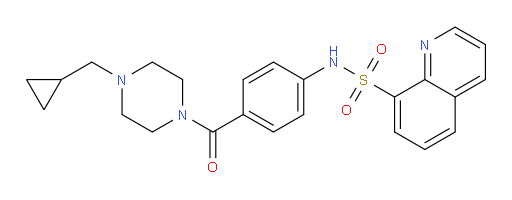 N-(4-(4-(cyclopropylmethyl)piperazine-1-carbonyl)phenyl)quinoline-8-sulfonamide