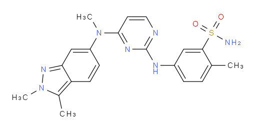 5-[[4-[(2,3-dimethyl-2H-indazol-6-yl)methylamino]pyrimidin-2-yl]amino]-2-methylbenzenesulfonamide