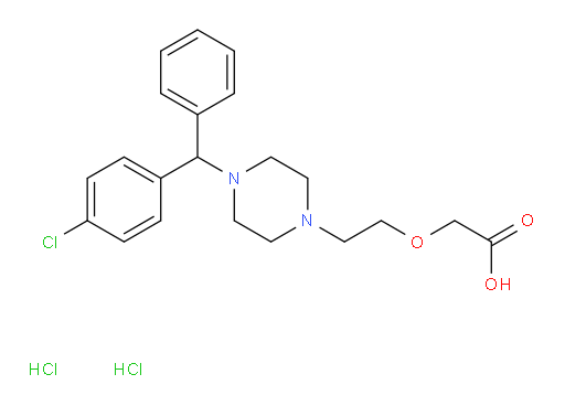 2-(2-(4-((4-chlorophenyl)(phenyl)methyl)piperazin-1-yl)ethoxy)acetic acid dihydrochloride