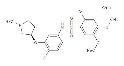 (R)-2-bromo-N-(4-chloro-3-((1-methylpyrrolidin-3-yl)oxy)phenyl)-4,5-dimethoxybenzenesulfonamide