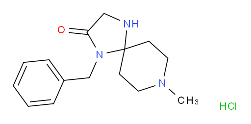 1-benzyl-8-methyl-1,4,8-triazaspiro[4.5]decan-2-one hydrochloride