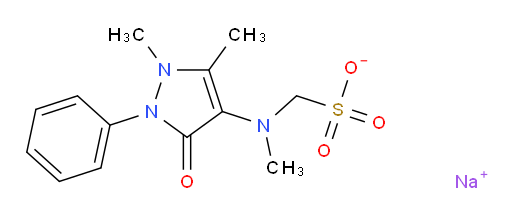 ((1,5-dimethyl-3-oxo-2-phenyl-2,3-dihydro-1H-pyrazol-4-yl)(methyl)amino)methanesulfonic acid, sodium salt
