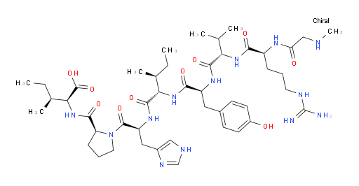 (2S,3S)-2-((S)-1-((6S,9S,12S,15S,18S)-18-((1H-imidazol-4-yl)methyl)-15-((S)-sec-butyl)-6-(3-guanidinopropyl)-12-(4-hydroxybenzyl)-9-isopropyl-4,7,10,13,16-pentaoxo-2,5,8,11,14,17-hexaazanonadecan-19-oyl)pyrrolidine-2-carboxamido)-3-methylpentanoic acid
