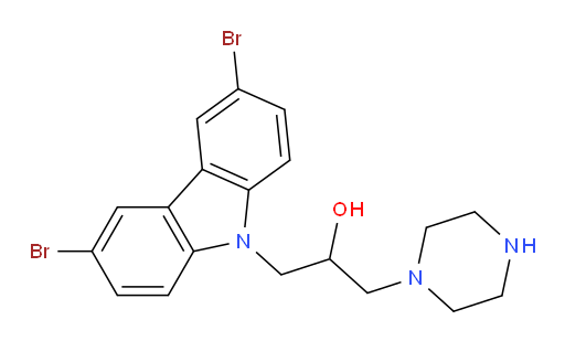 1-(3,6-dibromo-9H-carbazol-9-yl)-3-(piperazin-1-yl)propan-2-ol