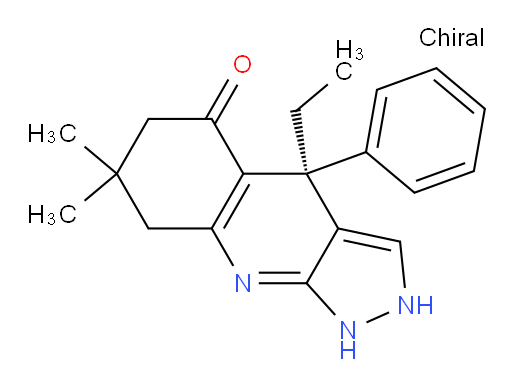 (S)-4-ethyl-7,7-dimethyl-4-phenyl-4,6,7,8-tetrahydro-1H-pyrazolo[3,4-b]quinolin-5(2H)-one