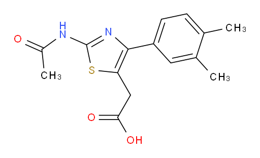 2-[4-(3,4-dimethylphenyl)-2-acetamido-1,3-thiazol-5-yl]acetic acid
