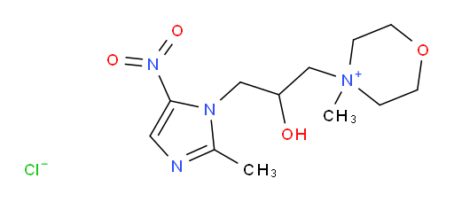 4-(2-hydroxy-3-(2-methyl-5-nitro-1H-imidazol-1-yl)propyl)-4-methylmorpholin-4-ium chloride