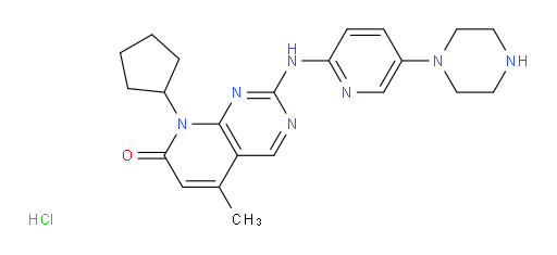 8-cyclopentyl-5-methyl-2-((5-(piperazin-1-yl)pyridin-2-yl)amino)pyrido[2,3-d]pyrimidin-7(8H)-one hydrochloride
