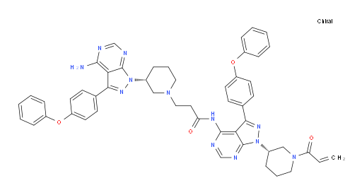 N-(1-((S)-1-acryloylpiperidin-3-yl)-3-(4-phenoxyphenyl)-1H-pyrazolo[3,4-d]pyrimidin-4-yl)-3-((R)-3-(4-amino-3-(4-phenoxyphenyl)-1H-pyrazolo[3,4-d]pyrimidin-1-yl)piperidin-1-yl)propanamide
