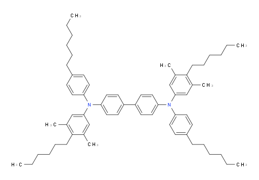 N4,N4'-bis(4-hexyl-3,5-dimethylphenyl)-N4,N4'-bis(4-hexylphenyl)-[1,1'-biphenyl]-4,4'-diamine