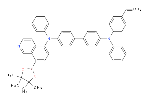 N4,N4'-diphenyl-N4-(8-(4,4,5,5-tetramethyl-1,3,2-dioxaborolan-2-yl)isoquinolin-5-yl)-N4'-(4-vinylphenyl)-[1,1'-biphenyl]-4,4'-diamine