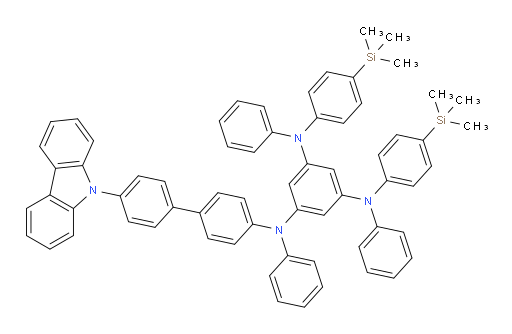 N1-(4'-(9H-carbazol-9-yl)-[1,1'-biphenyl]-4-yl)-N1,N3,N5-triphenyl-N3,N5-bis(4-(trimethylsilyl)phenyl)benzene-1,3,5-triamine