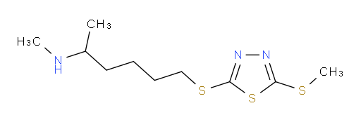 N-methyl-6-((5-(methylthio)-1,3,4-thiadiazol-2-yl)thio)hexan-2-amine
