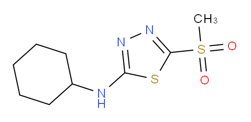 N-cyclohexyl-5-(methylsulfonyl)-1,3,4-thiadiazol-2-amine