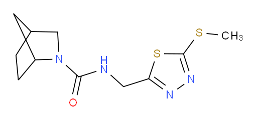 N-((5-(methylthio)-1,3,4-thiadiazol-2-yl)methyl)-2-azabicyclo[2.2.1]heptane-2-carboxamide