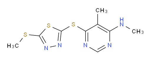 N,5-dimethyl-6-((5-(methylthio)-1,3,4-thiadiazol-2-yl)thio)pyrimidin-4-amine