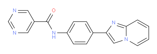 N-(4-(imidazo[1,2-a]pyridin-2-yl)phenyl)pyrimidine-5-carboxamide