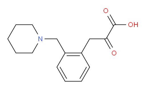 2-oxo-3-(2-(piperidin-1-ylmethyl)phenyl)propanoic acid