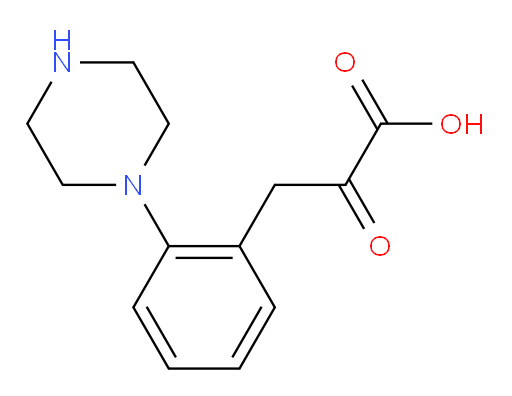 2-oxo-3-(2-(piperazin-1-yl)phenyl)propanoic acid