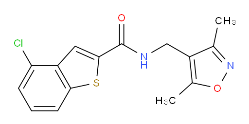 4-chloro-N-((3,5-dimethylisoxazol-4-yl)methyl)benzo[b]thiophene-2-carboxamide