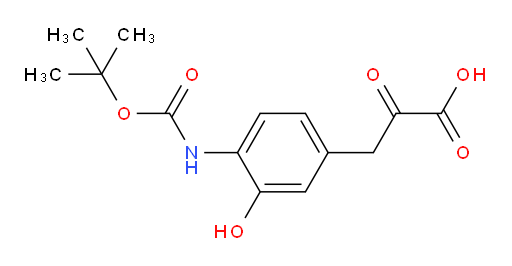 3-(4-((tert-butoxycarbonyl)amino)-3-hydroxyphenyl)-2-oxopropanoic acid