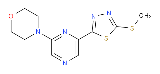4-(6-(5-(methylthio)-1,3,4-thiadiazol-2-yl)pyrazin-2-yl)morpholine