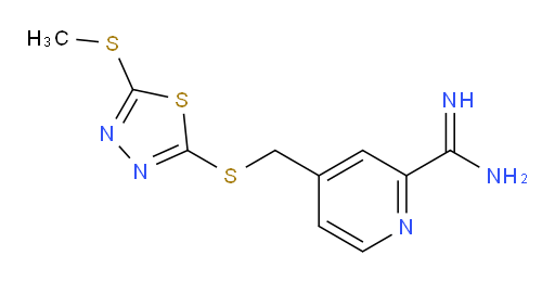 4-(((5-(methylthio)-1,3,4-thiadiazol-2-yl)thio)methyl)picolinimidamide