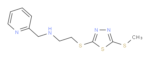 2-((5-(methylthio)-1,3,4-thiadiazol-2-yl)thio)-N-(pyridin-2-ylmethyl)ethanamine