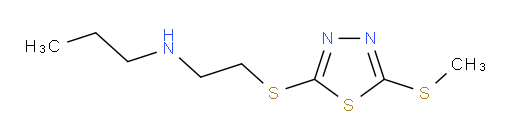 N-(2-((5-(methylthio)-1,3,4-thiadiazol-2-yl)thio)ethyl)propan-1-amine