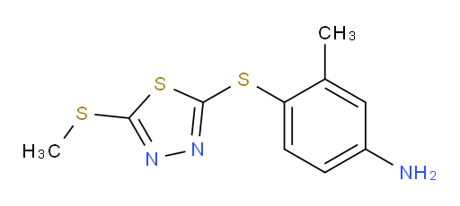 3-methyl-4-((5-(methylthio)-1,3,4-thiadiazol-2-yl)thio)aniline