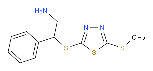 2-((5-(methylthio)-1,3,4-thiadiazol-2-yl)thio)-2-phenylethanamine