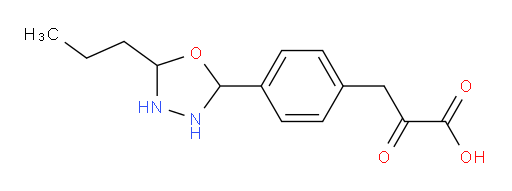 2-oxo-3-(4-(5-propyl-1,3,4-oxadiazolidin-2-yl)phenyl)propanoic acid