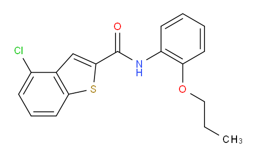 4-chloro-N-(2-propoxyphenyl)benzo[b]thiophene-2-carboxamide