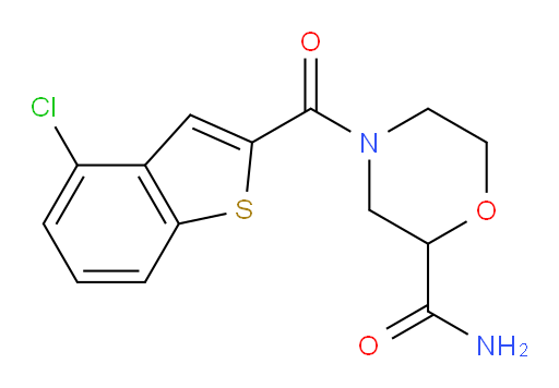 4-(4-chlorobenzo[b]thiophene-2-carbonyl)morpholine-2-carboxamide
