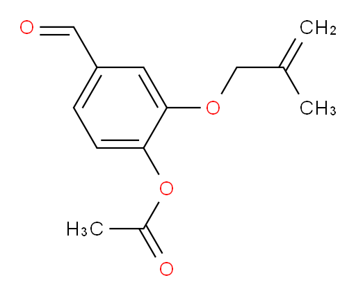 4-formyl-2-((2-methylallyl)oxy)phenyl acetate