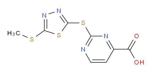 2-((5-(methylthio)-1,3,4-thiadiazol-2-yl)thio)pyrimidine-4-carboxylic acid