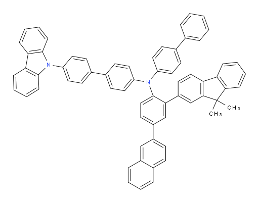 N-([1,1'-biphenyl]-4-yl)-4'-(9H-carbazol-9-yl)-N-(2-(9,9-dimethyl-9H-fluoren-2-yl)-4-(naphthalen-2-yl)phenyl)-[1,1'-biphenyl]-4-amine