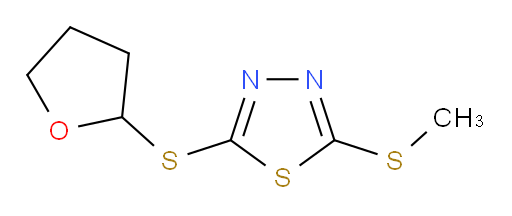 2-(methylthio)-5-((tetrahydrofuran-2-yl)thio)-1,3,4-thiadiazole