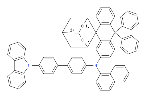 N-(4'-(9H-carbazol-9-yl)-[1,1'-biphenyl]-4-yl)-N-(naphthalen-1-yl)-10',10'-diphenyl-10'H-spiro[adamantane-2,9'-anthracen]-2'-amine