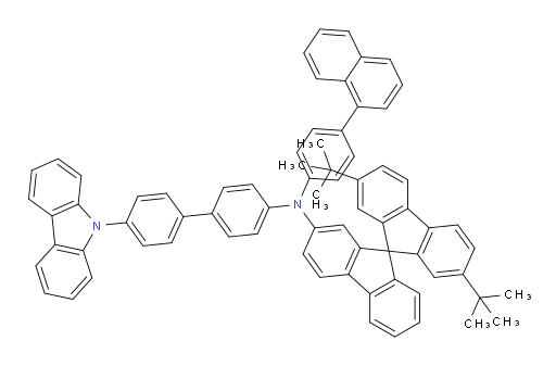 N-(4'-(9H-carbazol-9-yl)-[1,1'-biphenyl]-4-yl)-2',7'-di-tert-butyl-N-(4-(naphthalen-1-yl)phenyl)-9,9'-spirobi[fluoren]-2-amine