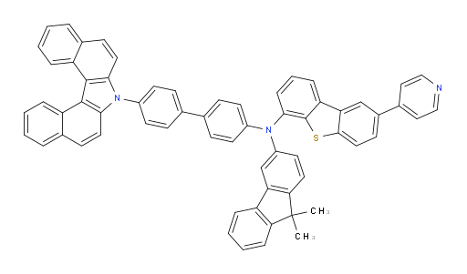 N-(4'-(7H-dibenzo[c,g]carbazol-7-yl)-[1,1'-biphenyl]-4-yl)-N-(9,9-dimethyl-9H-fluoren-3-yl)-8-(pyridin-4-yl)dibenzo[b,d]thiophen-4-amine
