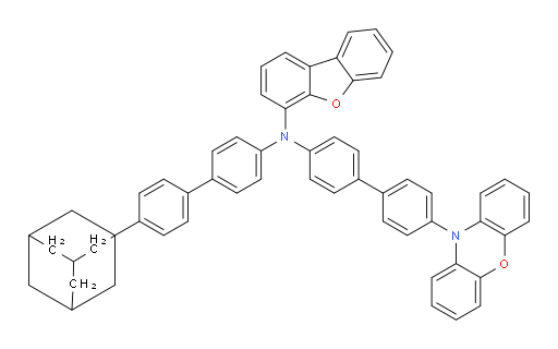 N-(4'-(10H-phenoxazin-10-yl)-[1,1'-biphenyl]-4-yl)-N-(4'-(adamantan-1-yl)-[1,1'-biphenyl]-4-yl)dibenzo[b,d]furan-4-amine
