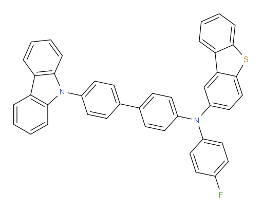 N-(4'-(9H-carbazol-9-yl)-[1,1'-biphenyl]-4-yl)-N-(4-fluorophenyl)dibenzo[b,d]thiophen-2-amine