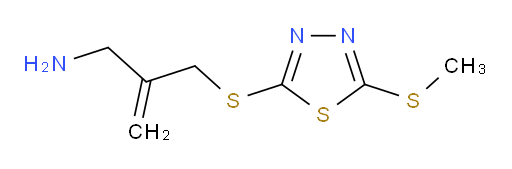 2-(((5-(methylthio)-1,3,4-thiadiazol-2-yl)thio)methyl)prop-2-en-1-amine