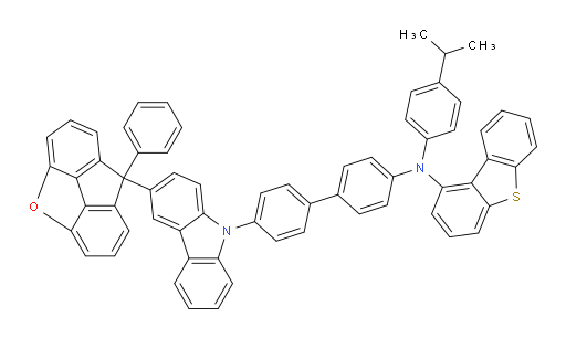 N-(4-isopropylphenyl)-N-(4'-(3-(8-phenyl-8H-fluoreno[4,5-bcd]furan-8-yl)-9H-carbazol-9-yl)-[1,1'-biphenyl]-4-yl)dibenzo[b,d]thiophen-1-amine